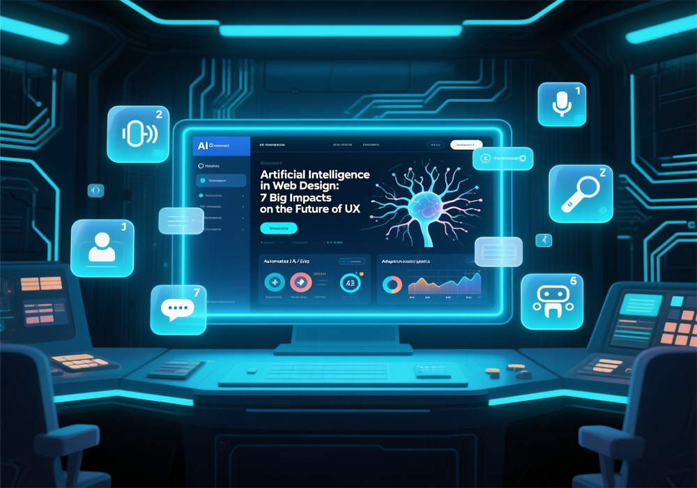 هوش مصنوعی در طراحی سایت: ۷ تأثیر بزرگ بر آینده UX